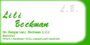 lili beckman business card